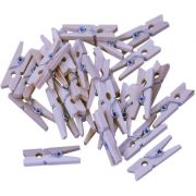 Accesorii creatie - lemn - carlig, natur, 2.5cm, set 26 buc, Colorarte