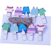 Accesorii creatie - lemn - carlig hainute, natur, 3.5cm, set 10 buc, Colorarte