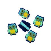 Accesorii creatie - lemn - carlig color bufnite, 3.5cm, set 6 buc, Colorarte
