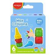 Creioane cerate Keyroad Baby line KR972331, 6 culori, blister carton