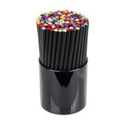 Creion grafit CNX Diamant KS2604, HB, corp rotund negru, acryl, cap diverse culori