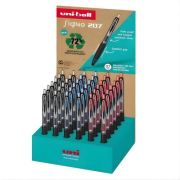 Display 36x Pix cu gel si mecanism UNI UMN-207E reciclabil Signo, 0. 7mm, 24albastru - 6negru - 6rosu