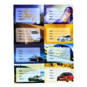 Etichete scolare CNX 8/coala, model masini, 10 coli/set