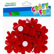 Accesorii creatie - trifoi cu buburuze fetru, autoadeziv, set 12 buc, Craft with Fun, 501381