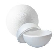 Accesorii creatie - polistiren HD - sfera din 2 parti, alb, 14cm, Colorarte