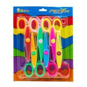 Foarfeca creativa CNX 1606-6, 16. 0cm, prescolari, diverse culori, plastic, set 6 buc