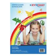 Hartie glasata Keyroad, 210x290 mm, 170g/mp, autocolant, set 8 culori