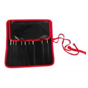 Husa Cnx, textil, suport pentru 16 pensule pictura