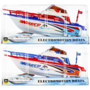 Barca de viteza MegaCreative 443498, 23cm, cu sunete si lumini, necesita baterii 3xAA, plastic, diverse culori, 3+ ani