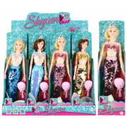 Jucarie papusa sirena + perie par MegaCreative Shyam, 29cm, 524669, 9x33x5cm, pvc, +3 ani