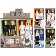 Set x2 papusi - cuplu meserii, 29cm, diverse modele, 3+ ani, MegaCreative, 499059