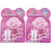 Accesorii papusi - set pentru masa, 6 piese, roz, 3+ ani, MegaCreative, 384323