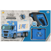 Jucarie set camion marfa + accesorii, 45x28x10cm, asamblare, 104 piese, MegaCreative, 543859