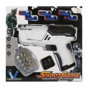 Jucarie set pistol + 6 gloante spuma + proiectile cu apa MegaCreative 569473, 20x13x5cm