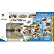 Tanc militar MegaCreative 502179, include 7 vehicule militare, plastic, multicolor, 3+ ani