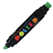 Marker permanent Fiorello Poster GR-1712, 2 capete, verde - tesit 10mm / patrat 17mm