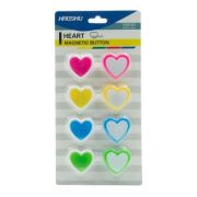 Magneti pentru tabla CNX HS8303, inimi, diametru 30mm, diverse culori, set 8 buc