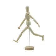 Manechin articulat reglabil forma barbat, CNX, 30cm, lemn natur