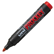 Marker permanent UNI Prokey PM-122, varf rotund, 1. 8-2. 2mm, rosu