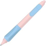 Pix cu bila CNX Languo, cu mecanism, ergonomic, corp roz, grip cauciucat albastru, scris albastru