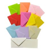 Plic + card Colorarte Fantasia, 5 culori intense si 5 culori pastel, 90x140mm, set 100 buc