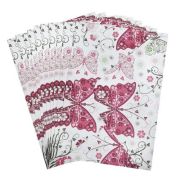 Plic color CNX, diverse culori, 110x160mm, model cu fluturasi, set 10 buc