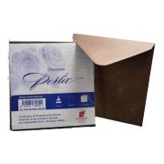 Plic color pentru invitatie Colorarte Perla, bronz perlat, 120g/mp, 145x145mm, set 25 buc