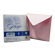 Plic color pentru invitatie Colorarte Perla, roz perlat, 120g/mp, 145x145mm, set 25 buc