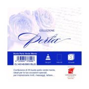 Plic color pentru invitatie Colorarte Perla, verde menta perlat, 120g/mp, 145x145mm, set 25 buc