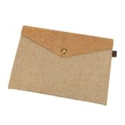 Plic cu capsa magnetica RECSTAP2316, material textil bej, 24x16. 5cm