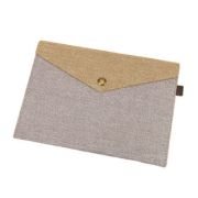 Plic cu capsa magnetica RECSTAP2316, material textil gri, 24x16. 5cm