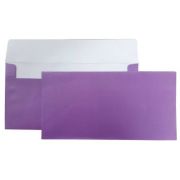 Plic color DL CNX, violet metalizat, 120g/mp, 110x220mm, autoadeziv, set 10 buc