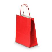 Punga cadou Colorarte 16083 / 00489, B5, 18x22x8cm, 90g/mp, rosie, manere din hartie rasucita