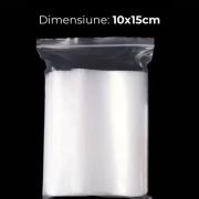 Punga ziplock OFFICE-COVER, 10x15cm, 10 microni, plastic transparent, set 100 buc