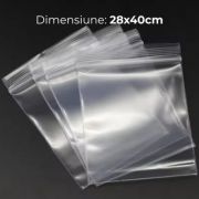 Punga ziplock OFFICE-COVER, 22x32cm, 10 microni, plastic transparent, set 100 buc