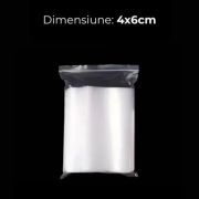 Punga ziplock OFFICE-COVER, 4x6cm, 10 microni, plastic transparent, set 100 buc