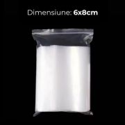 Punga ziplock OFFICE-COVER, 6x8cm, 10 microni, plastic transparent, set 100 buc