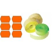 Etichete de pret, 26x16mm, permanente, portocaliu, rola 1000 etichete