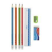 Set scolar Keyroad, 4x creioane, ascutitoare, radiera, rigla, KR971850