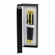 Set cadou stilou + pix CNX 8017 290035, corp metalic negru clips auriu