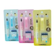 Stilou CNX 3360K, plastic, 4 patroane, capac cu clips, diverse culori