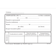 Tipizat - dispozitie casierie - A6, simplu, fata/verso, 100 file