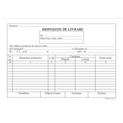 Tipizat - dispozitie livrare - A5, 2 exemplare, autocopiativ, carnet 50 seturi