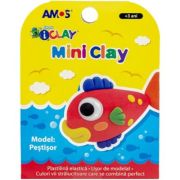 Plastilina Amos iClay AM-27, 30g, Model Pestisor, cutie 4 culori