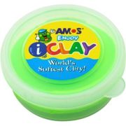 Plastilina Amos iClay PVCIC18G, 18g, verde fluorescent