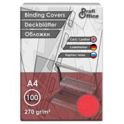 Coperta indosariere A4 ProfiOffice, carton rosu, imitatie piele, 270g/mp, top cu 100 coli