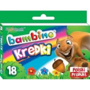 Creioane cerate Bambino 201, 18 culori, blister carton