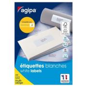 Etichete autocolante Agipa 114007, 72/A5, 16x22mm, alb, set 16 coli (1152 etichete)