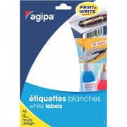 Etichete autocolante Agipa 111832, 77/A6, 8 mm, permanente, rotund, albastru, top 6 coli (462 buc.)