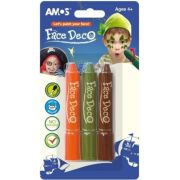 Face Deco AMOS FD5B3B Pirat - set de 3 culori: maro, kaki, portocaliu